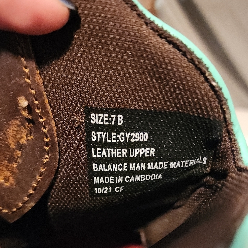 Justin Boots Brown Ankle Boots with Turquoise and Orange Embroidery - Picture 5 of 11